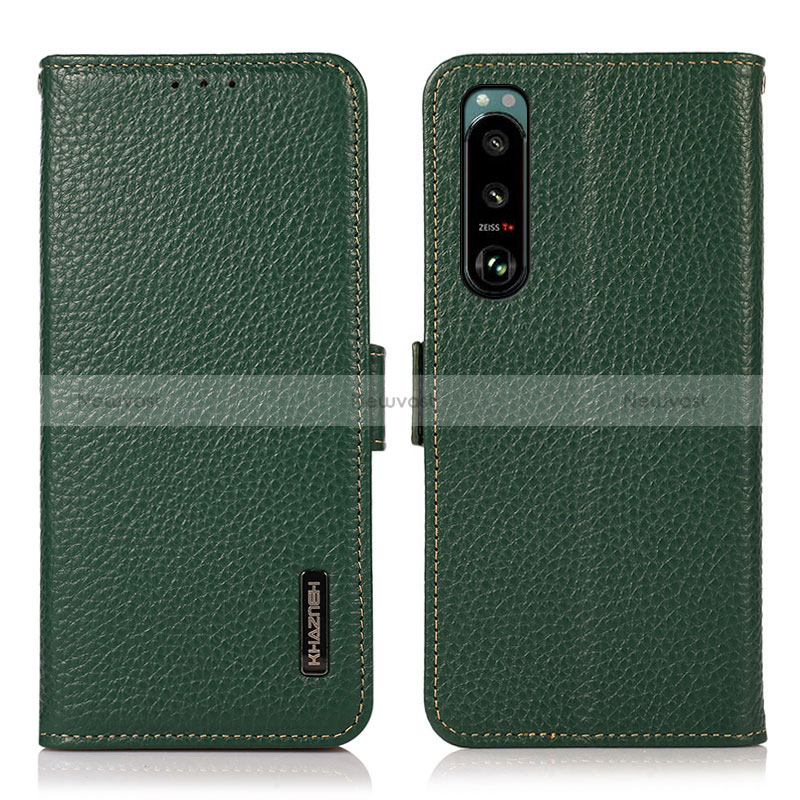 Leather Case Stands Flip Cover Holder B03H for Sony Xperia 5 III