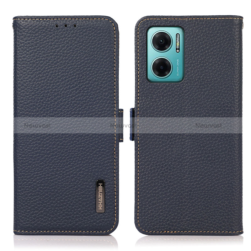 Leather Case Stands Flip Cover Holder B03H for Xiaomi Redmi 10 5G