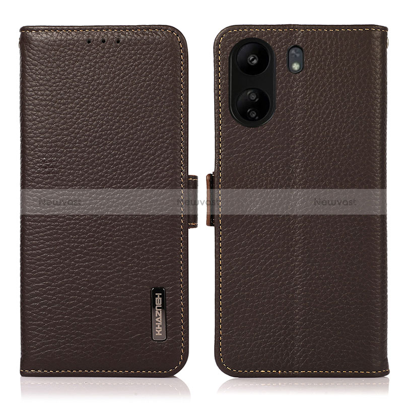 Leather Case Stands Flip Cover Holder B03H for Xiaomi Redmi 13C