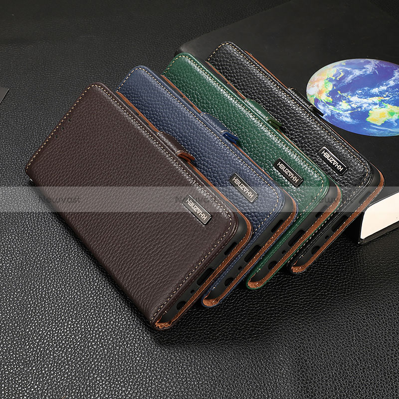 Leather Case Stands Flip Cover Holder B03H for Xiaomi Redmi 9 India