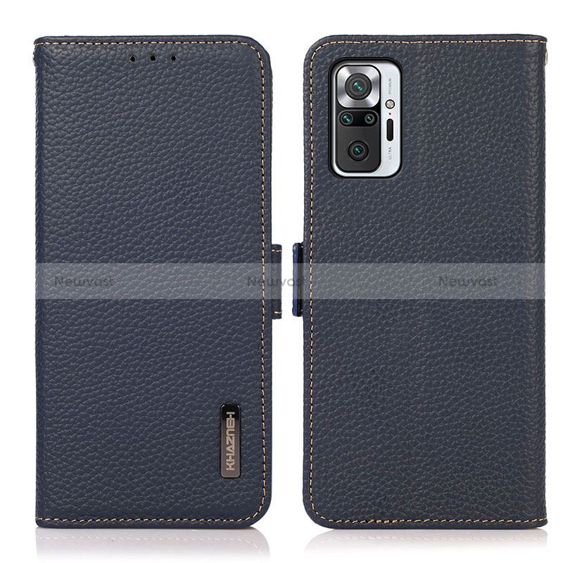 Leather Case Stands Flip Cover Holder B03H for Xiaomi Redmi Note 10 Pro Max