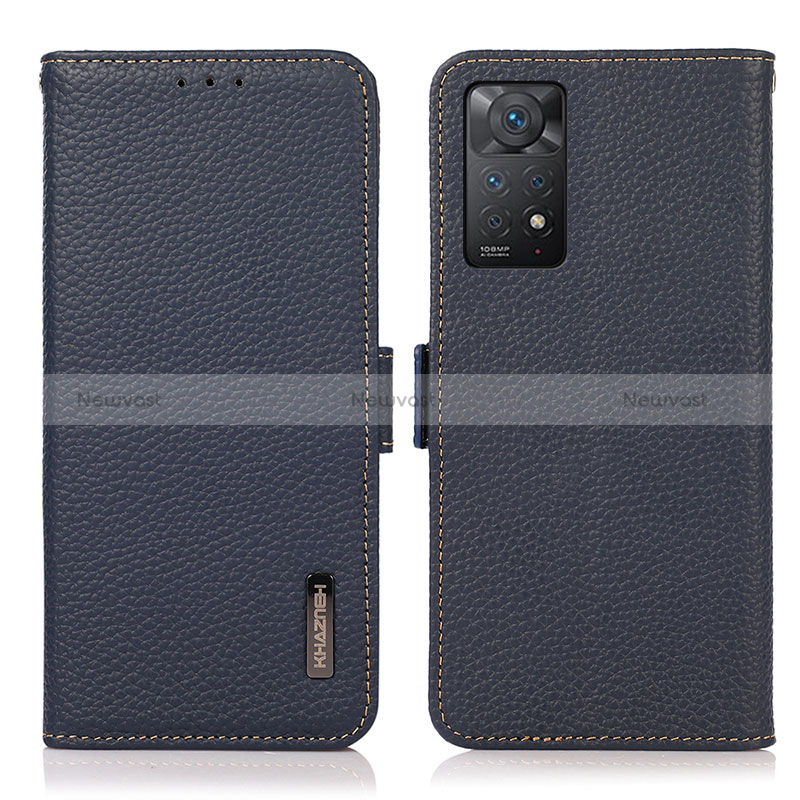 Leather Case Stands Flip Cover Holder B03H for Xiaomi Redmi Note 11 Pro 4G