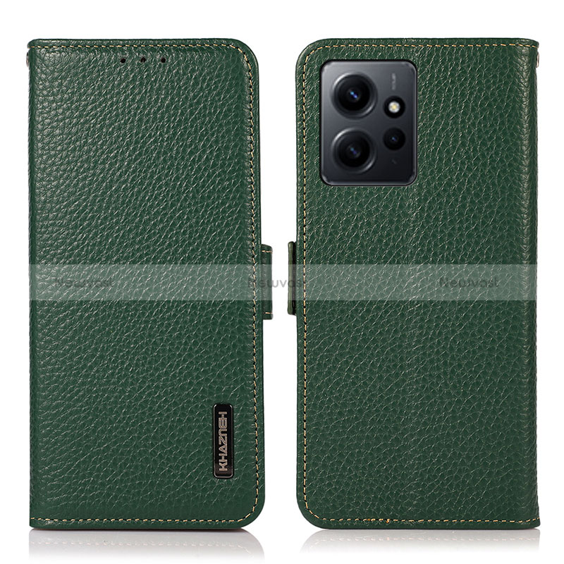 Leather Case Stands Flip Cover Holder B03H for Xiaomi Redmi Note 12 4G