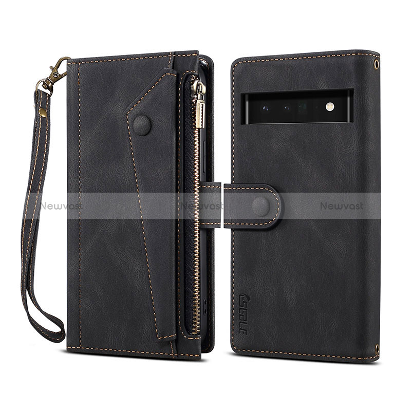 Leather Case Stands Flip Cover Holder B03S for Google Pixel 6 Pro 5G