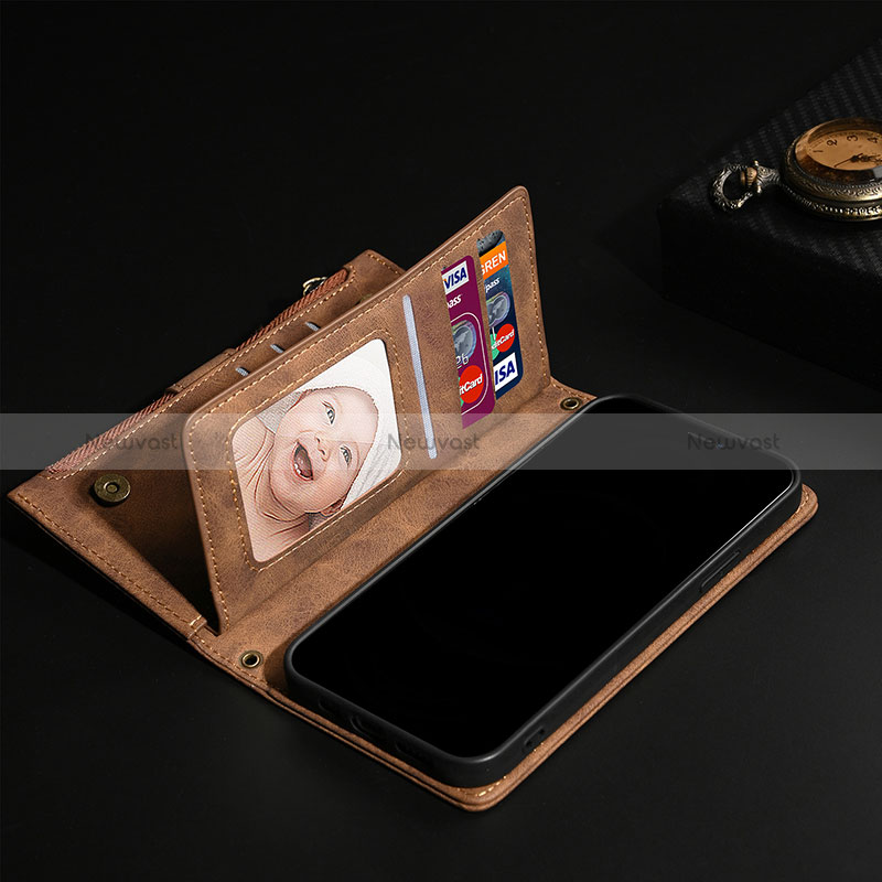 Leather Case Stands Flip Cover Holder B03S for Google Pixel 8 5G