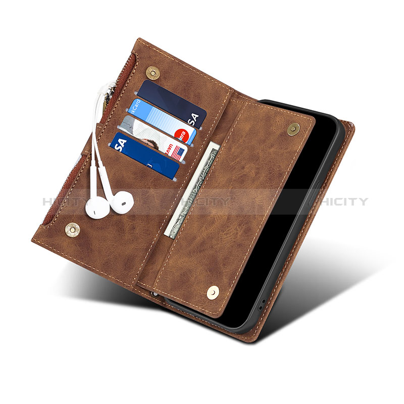 Leather Case Stands Flip Cover Holder B03S for Samsung Galaxy A73 5G