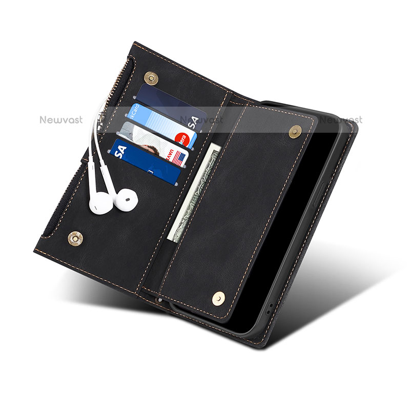 Leather Case Stands Flip Cover Holder B03S for Samsung Galaxy S20 Ultra 5G