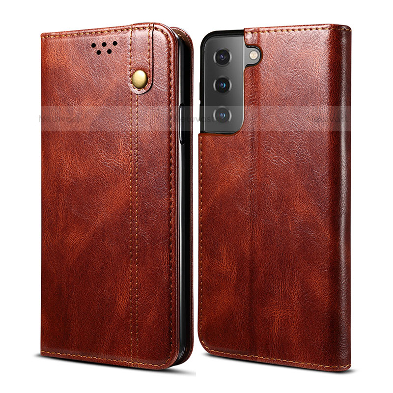 Leather Case Stands Flip Cover Holder B03S for Samsung Galaxy S21 FE 5G