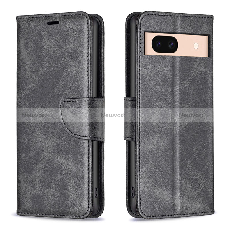 Leather Case Stands Flip Cover Holder B04F for Google Pixel 8a 5G