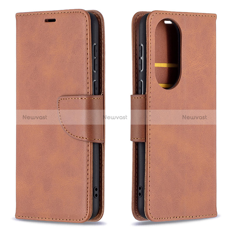 Leather Case Stands Flip Cover Holder B04F for Huawei P50