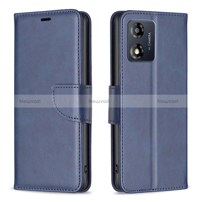 Leather Case Stands Flip Cover Holder B04F for Motorola Moto E13