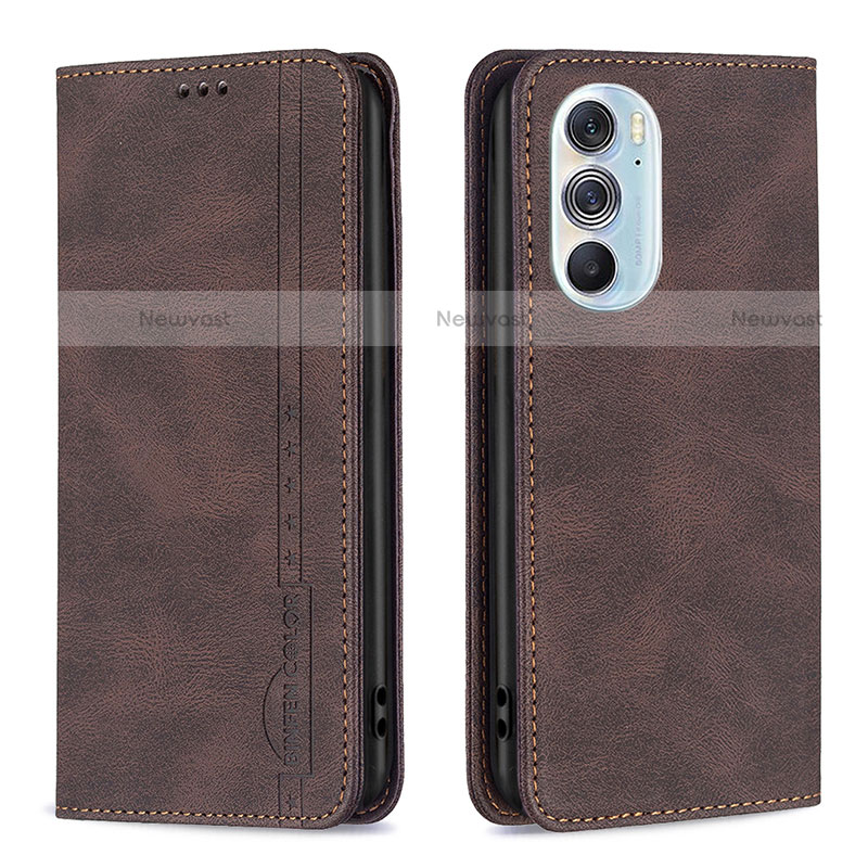 Leather Case Stands Flip Cover Holder B04F for Motorola Moto Edge 30 Pro 5G