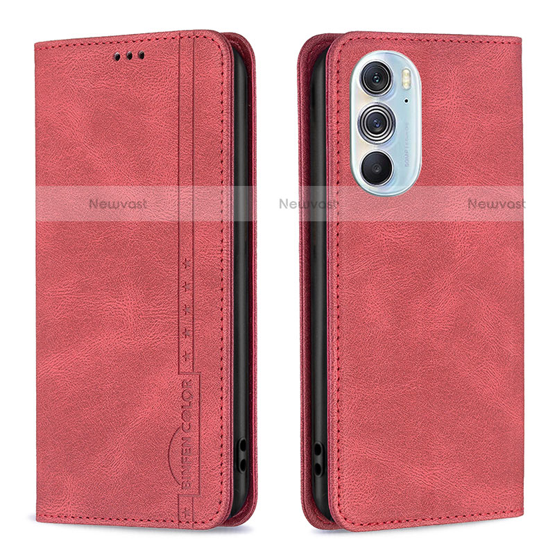 Leather Case Stands Flip Cover Holder B04F for Motorola Moto Edge 30 Pro 5G