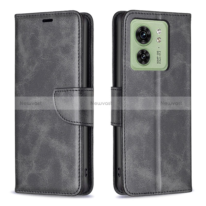 Leather Case Stands Flip Cover Holder B04F for Motorola Moto Edge 40 5G