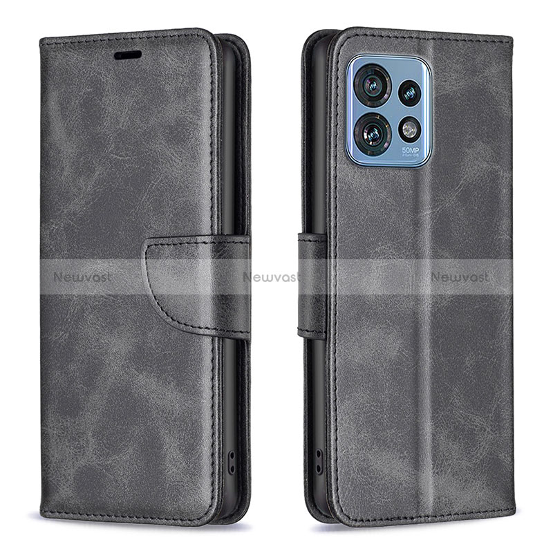 Leather Case Stands Flip Cover Holder B04F for Motorola Moto Edge 40 Pro 5G