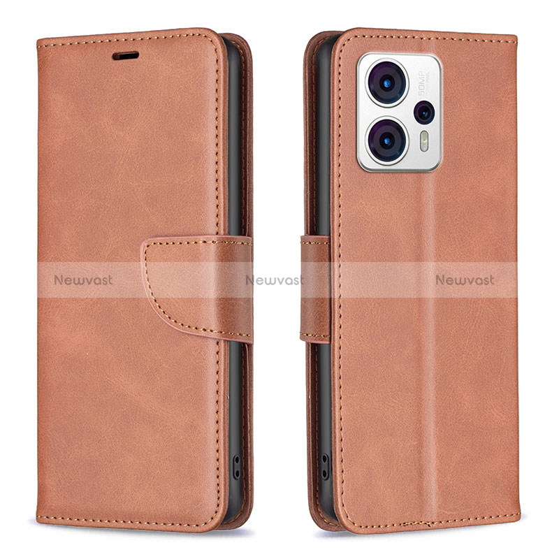 Leather Case Stands Flip Cover Holder B04F for Motorola Moto G13