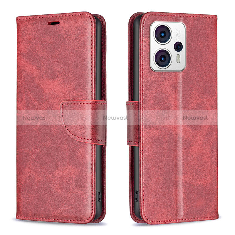 Leather Case Stands Flip Cover Holder B04F for Motorola Moto G13