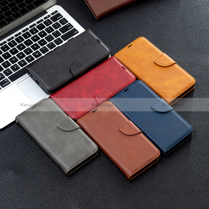 Leather Case Stands Flip Cover Holder B04F for Motorola Moto X40 5G