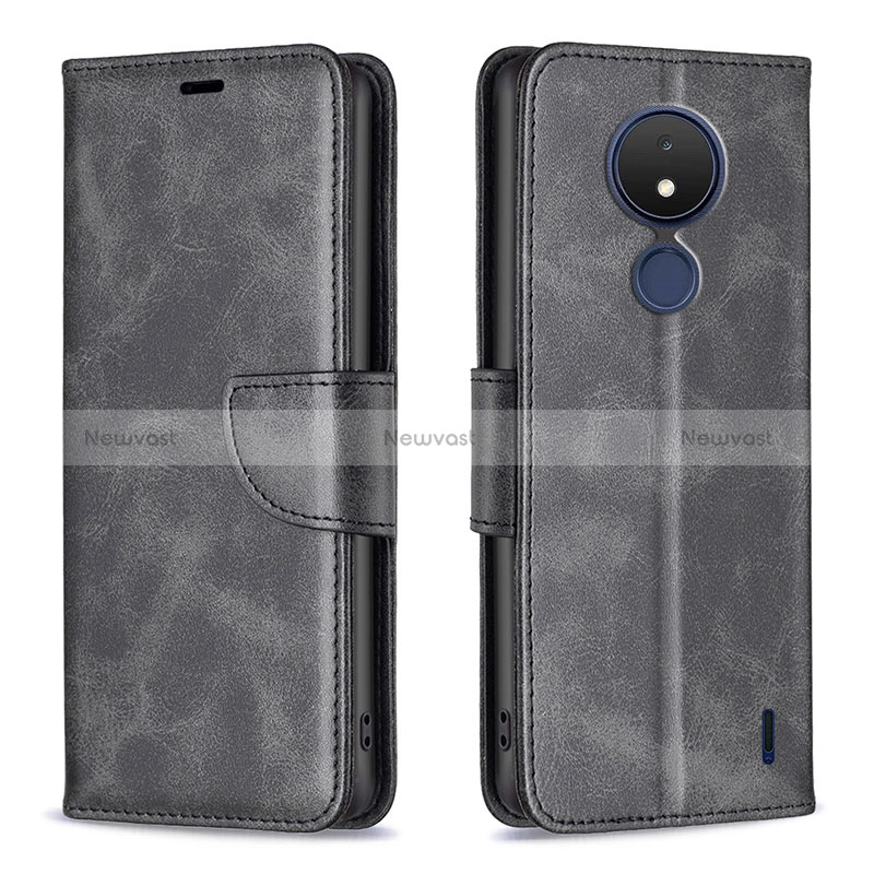 Leather Case Stands Flip Cover Holder B04F for Nokia C21