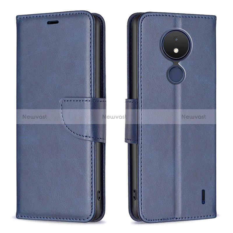 Leather Case Stands Flip Cover Holder B04F for Nokia C21