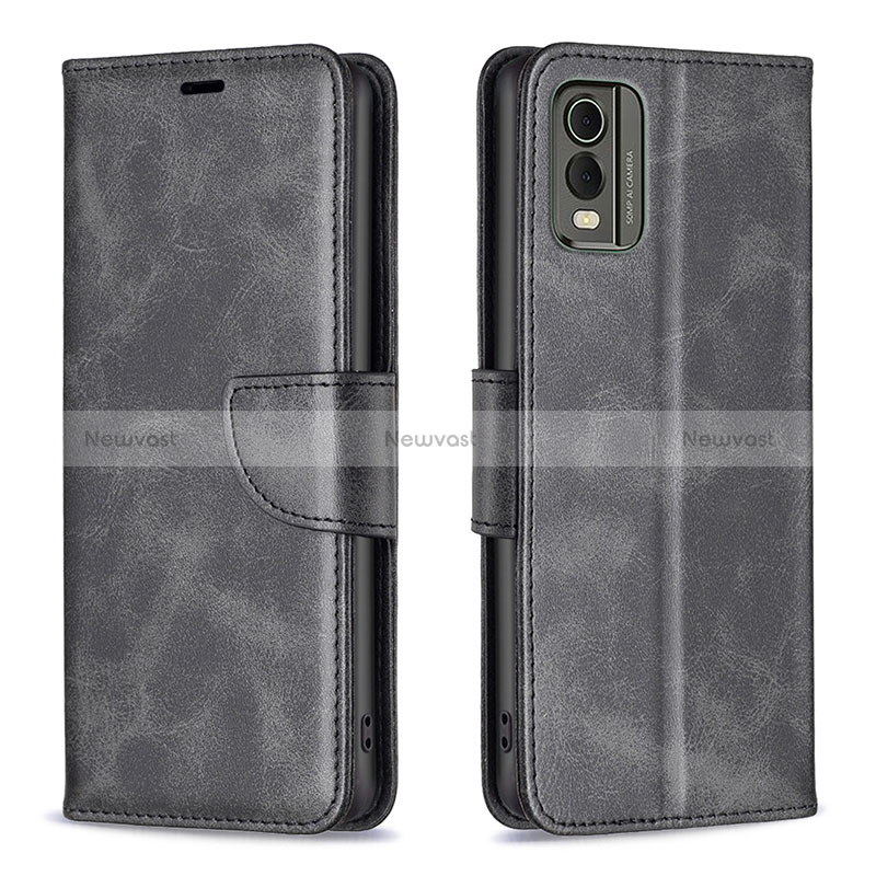 Leather Case Stands Flip Cover Holder B04F for Nokia C210