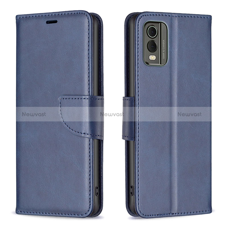 Leather Case Stands Flip Cover Holder B04F for Nokia C210