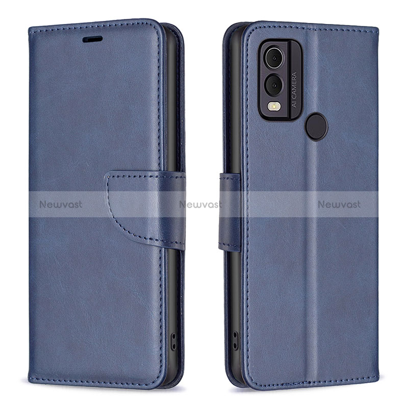 Leather Case Stands Flip Cover Holder B04F for Nokia C22