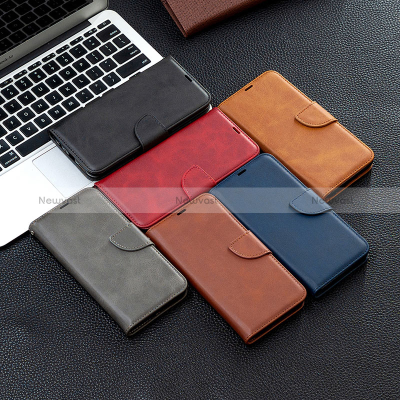 Leather Case Stands Flip Cover Holder B04F for Oppo A2 5G