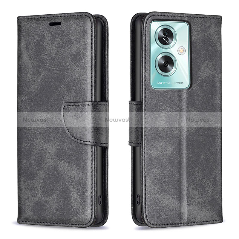 Leather Case Stands Flip Cover Holder B04F for Oppo A2 5G