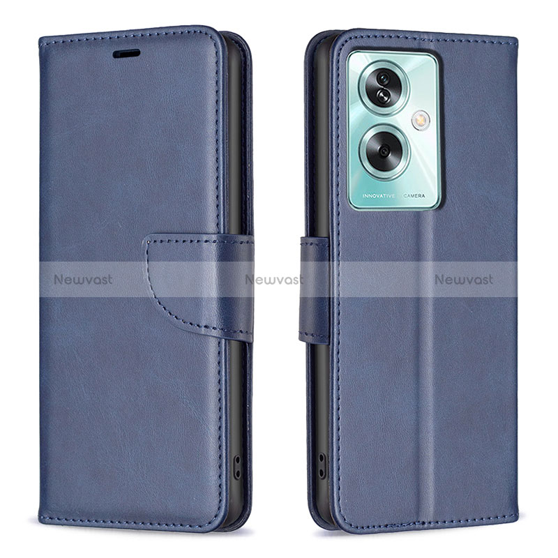 Leather Case Stands Flip Cover Holder B04F for Oppo A2 5G