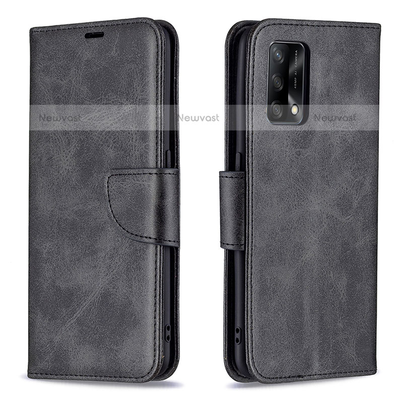 Leather Case Stands Flip Cover Holder B04F for Oppo A74 4G