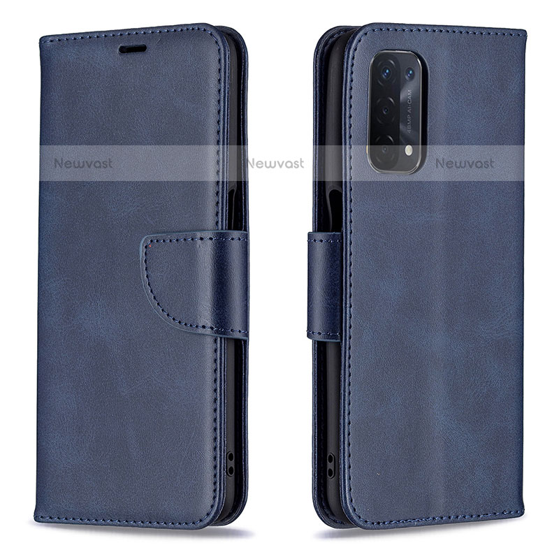 Leather Case Stands Flip Cover Holder B04F for Oppo A93 5G