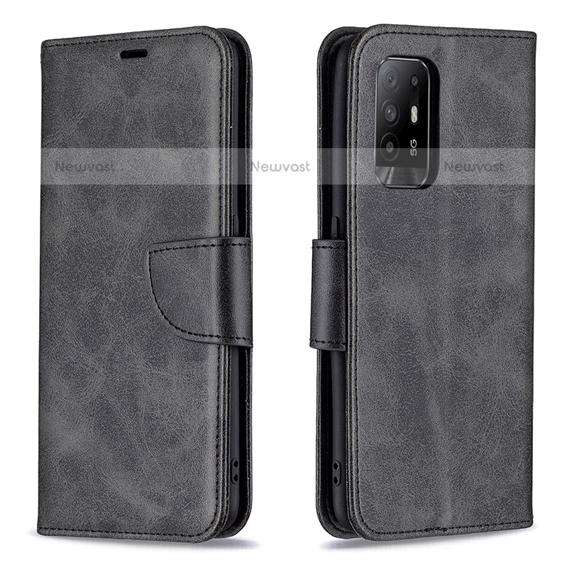 Leather Case Stands Flip Cover Holder B04F for Oppo F19 Pro+ Plus 5G