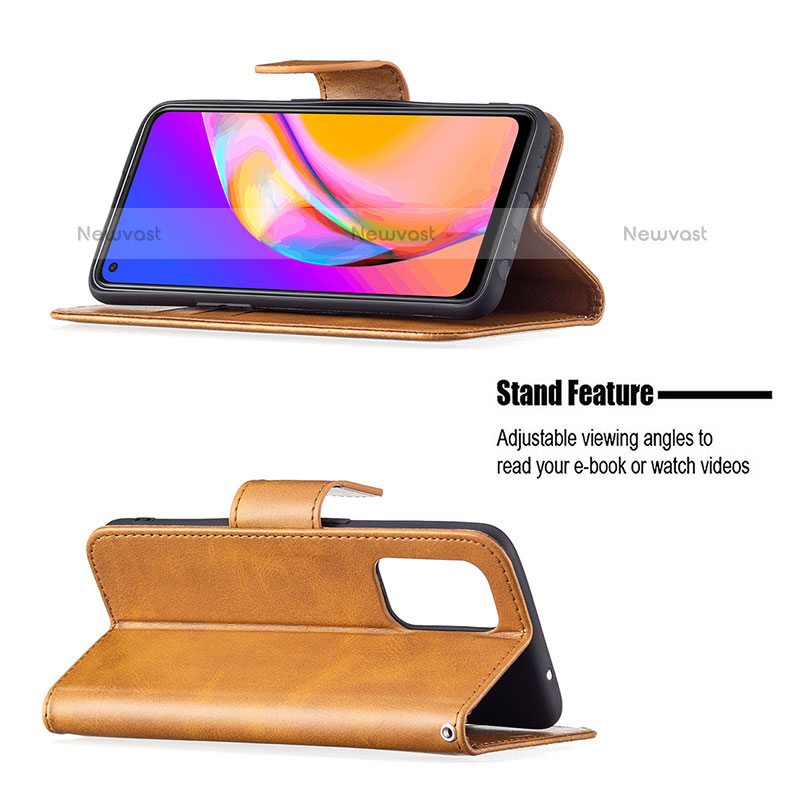 Leather Case Stands Flip Cover Holder B04F for Oppo F19 Pro+ Plus 5G