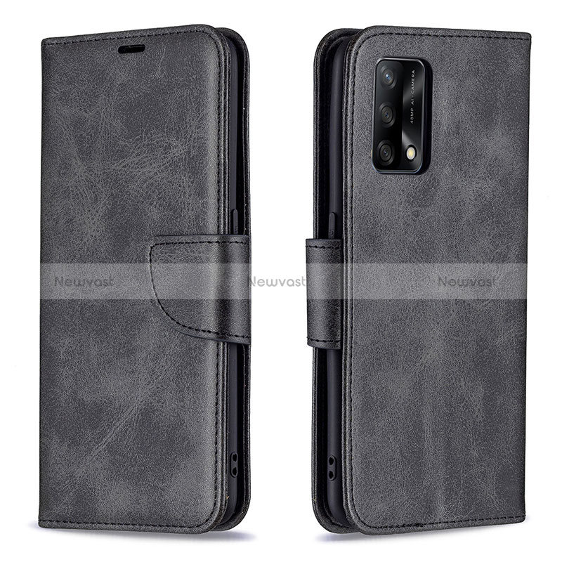 Leather Case Stands Flip Cover Holder B04F for Oppo F19s