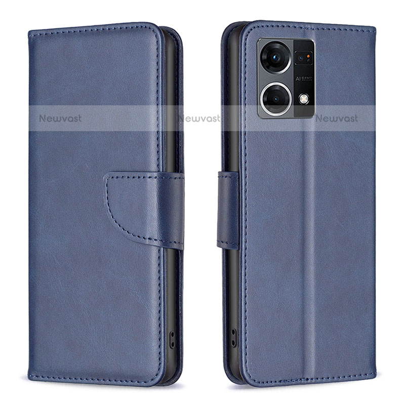 Leather Case Stands Flip Cover Holder B04F for Oppo F21s Pro 4G
