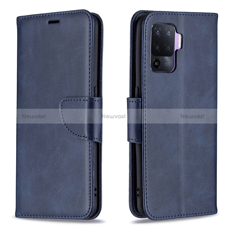 Leather Case Stands Flip Cover Holder B04F for Oppo Reno5 F