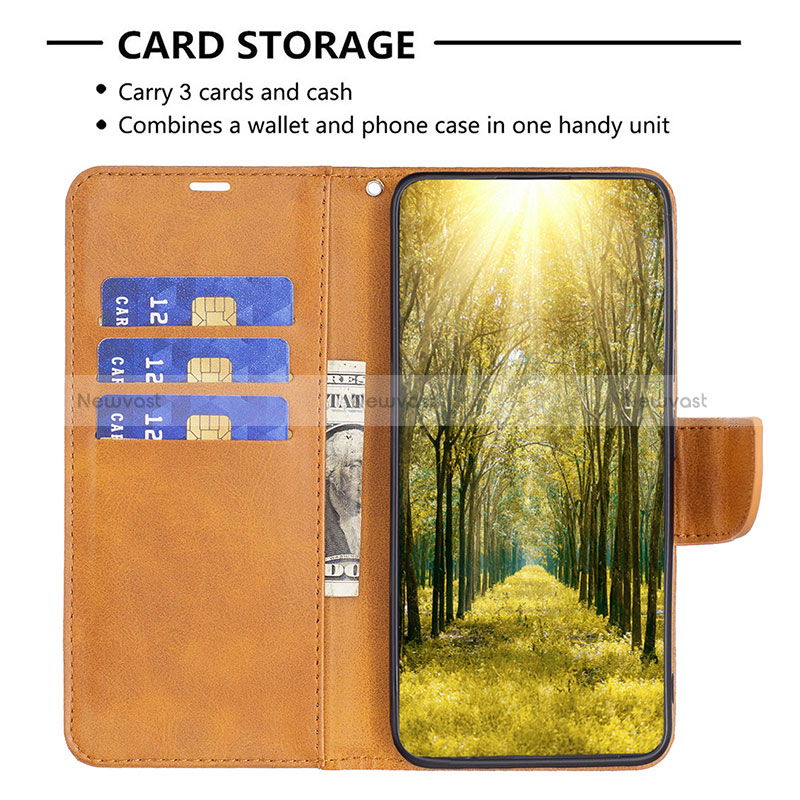 Leather Case Stands Flip Cover Holder B04F for Oppo Reno7 5G