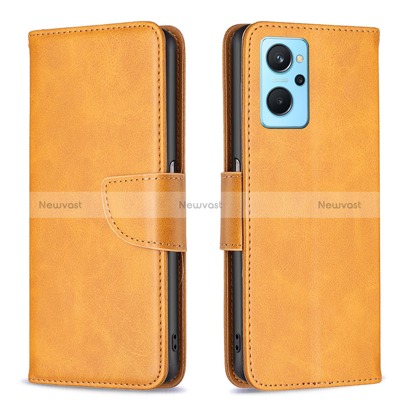 Leather Case Stands Flip Cover Holder B04F for Realme 9i 4G