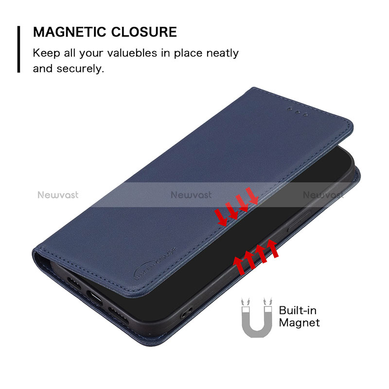 Leather Case Stands Flip Cover Holder B04F for Realme C51