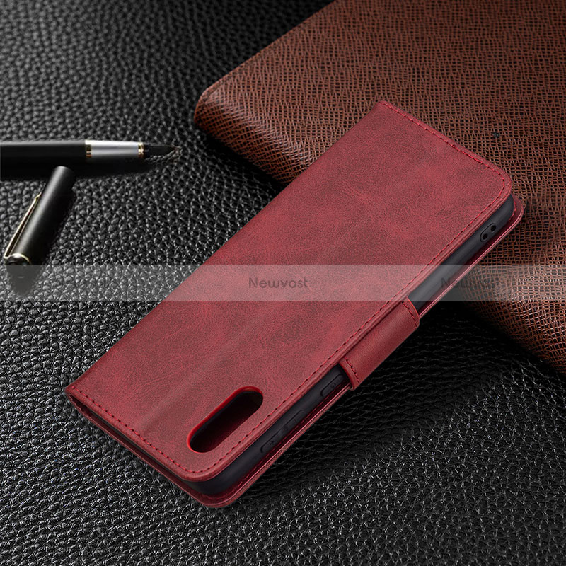 Leather Case Stands Flip Cover Holder B04F for Samsung Galaxy A02