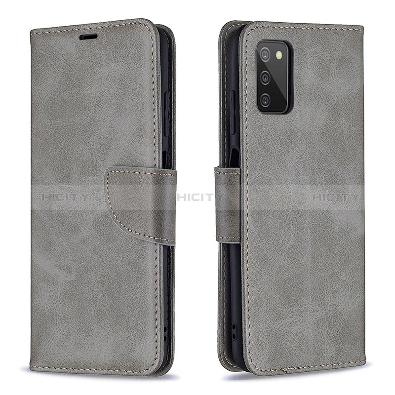 Leather Case Stands Flip Cover Holder B04F for Samsung Galaxy A03s