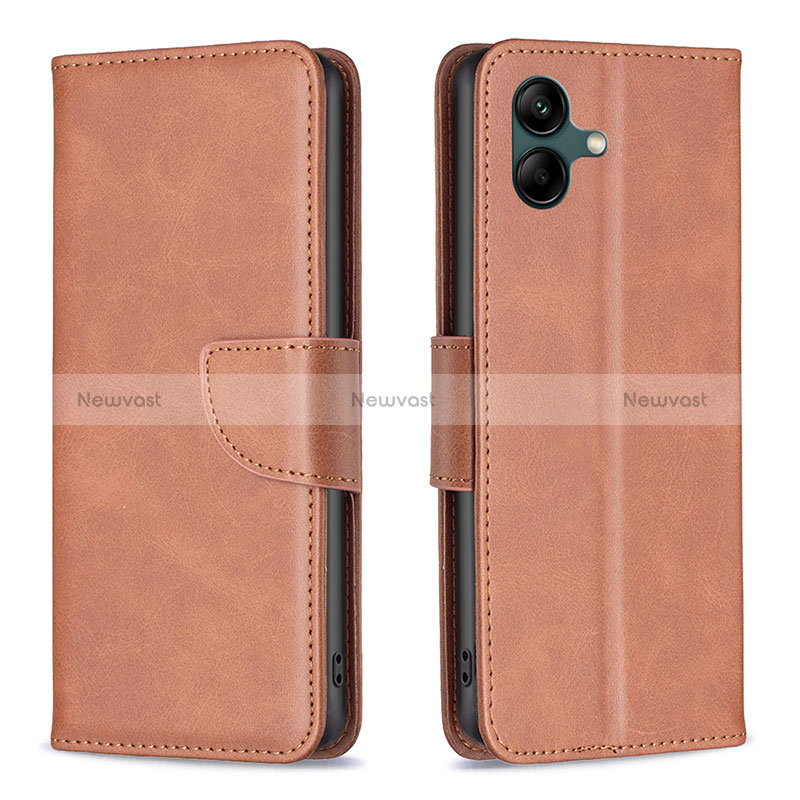 Leather Case Stands Flip Cover Holder B04F for Samsung Galaxy A05