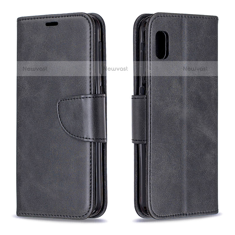 Leather Case Stands Flip Cover Holder B04F for Samsung Galaxy A10e