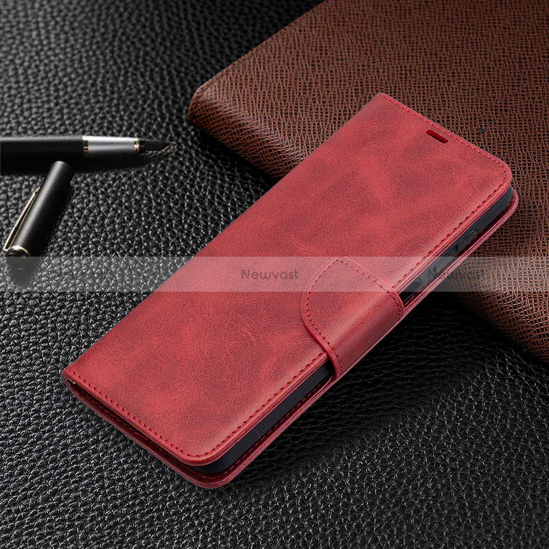 Leather Case Stands Flip Cover Holder B04F for Samsung Galaxy A12 Nacho