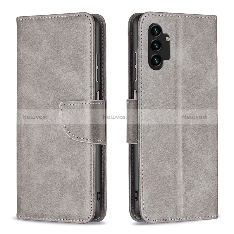 Leather Case Stands Flip Cover Holder B04F for Samsung Galaxy A13 4G