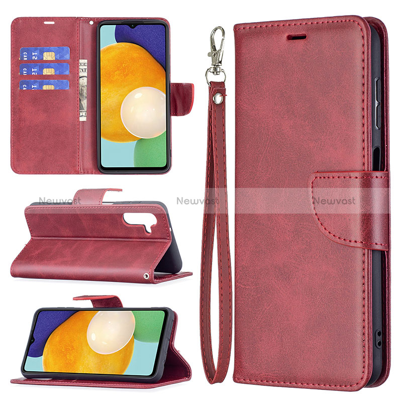 Leather Case Stands Flip Cover Holder B04F for Samsung Galaxy A13 5G