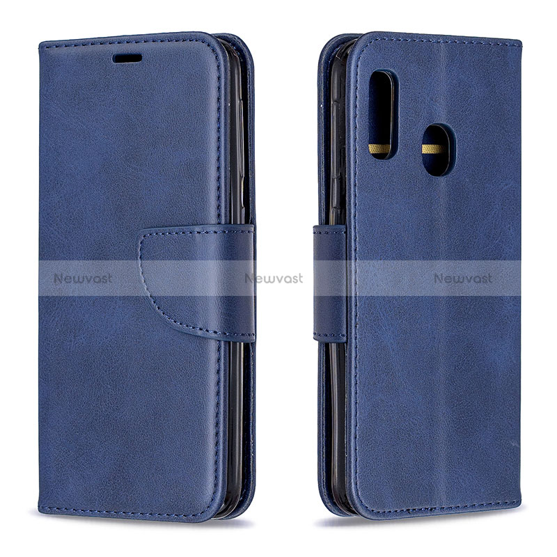 Leather Case Stands Flip Cover Holder B04F for Samsung Galaxy A20e