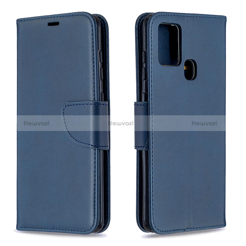 Leather Case Stands Flip Cover Holder B04F for Samsung Galaxy A21s