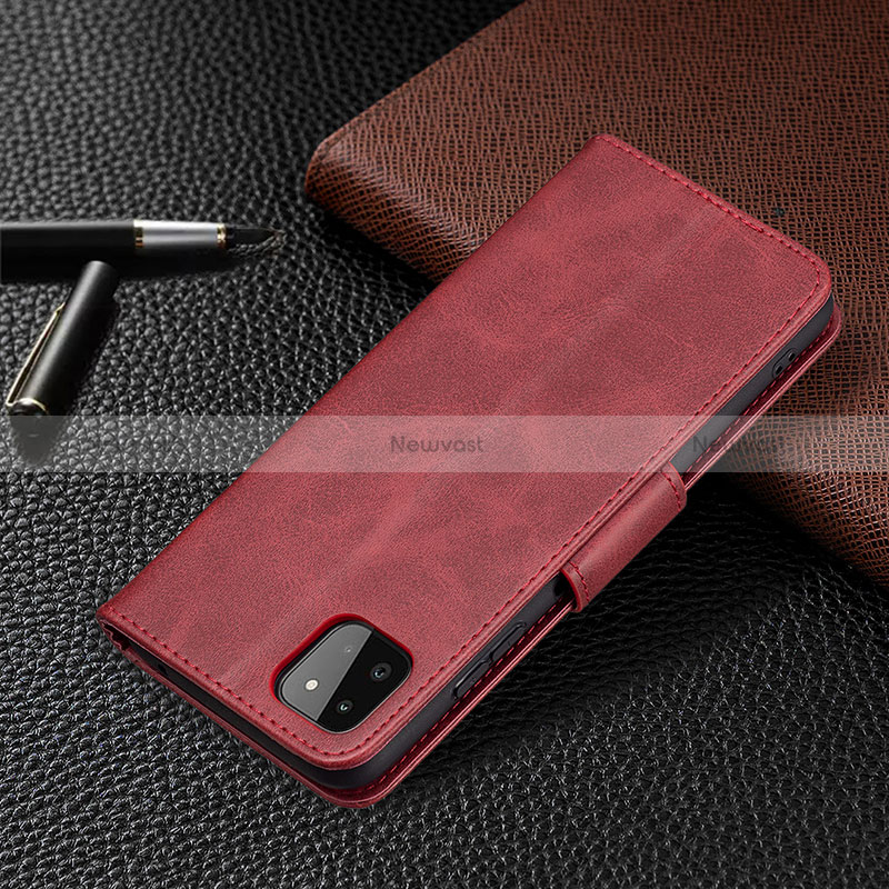 Leather Case Stands Flip Cover Holder B04F for Samsung Galaxy A22s 5G